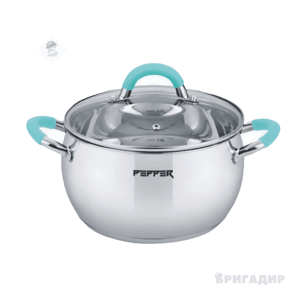 Посуд КАСТРУЛЯ APPLE MINT PEPPER (кришка з силік. обідком) 20*11,5 см. 4,0 л. 107799