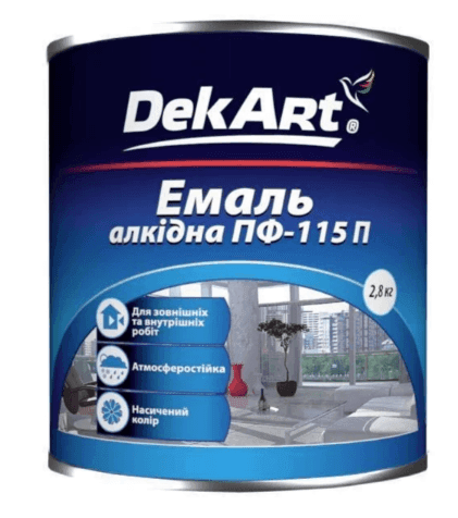 Емаль Декарт 2,8кг жовто-коричнева