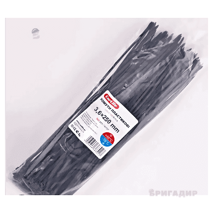 Стяжка кабельна 3,6x250 чорний