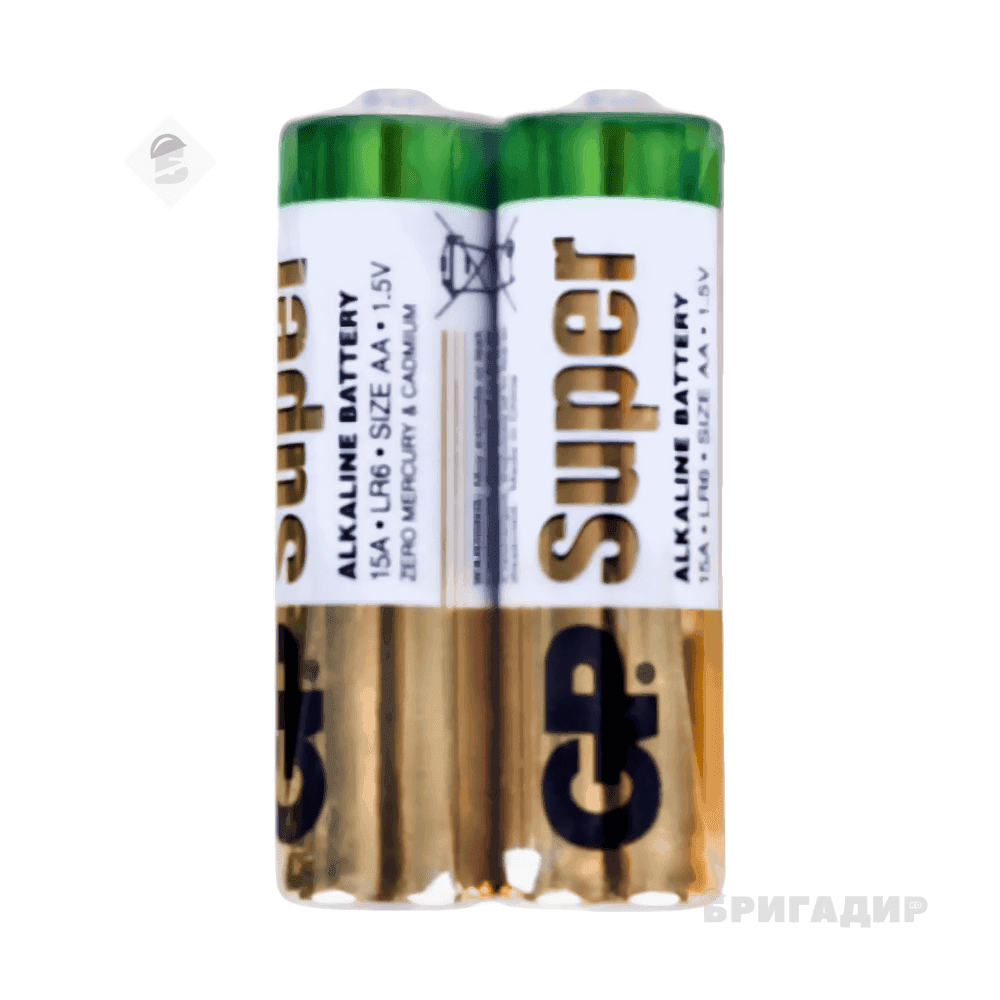Батарейки GP SUPER ALKALINE 1.5V 15A-2DP40 ЛУЖНА АА