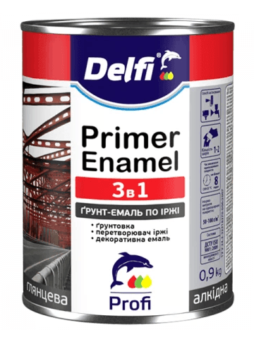 ГРУНТ-ЕМАЛЬ 3В1 СИНЯ DELFI 0.9КГ