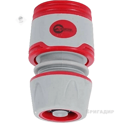 Конектор з аквастопом 1/2" для шланга 1/2  GE-1119 INTERTOOL