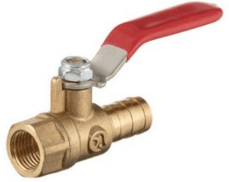 Кран 1/4 штуцер + внутрішня різьба