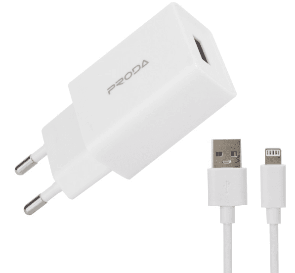 Мережевий зарядний пристрій Borofone BA20A Micro 1USB 2.1A White