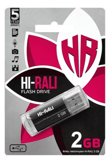 Накопичувач USB 2GB Hi-Rail серія чорний