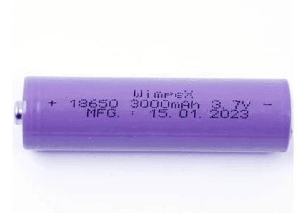 Акумулятор WIMPEX 18650 3000mAh фіолет