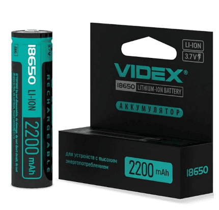 Акумулятор Videx 18650 2200mAh 3.7V