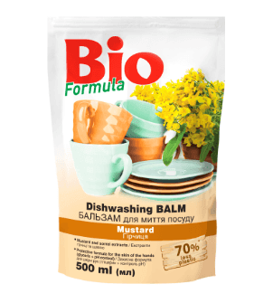 Бальзам для миття посуду Bio Formula ірчиця doy-pack 500мл