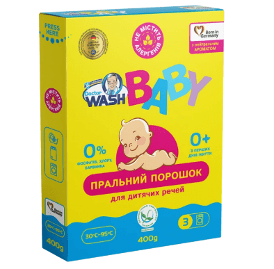 Порошок для прання Baby 400гр дитяч.