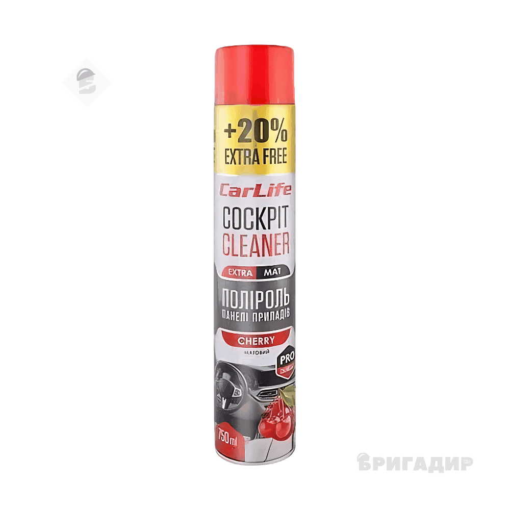 Поліроль панелі приладів CarLife вишня Cockpit Cleaner EXTRA MAT 750ml cf779