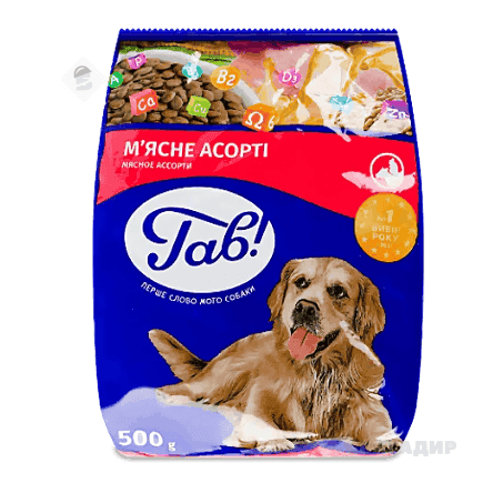 ГАВкорм_Собаки_Мясне_Асортi_500г