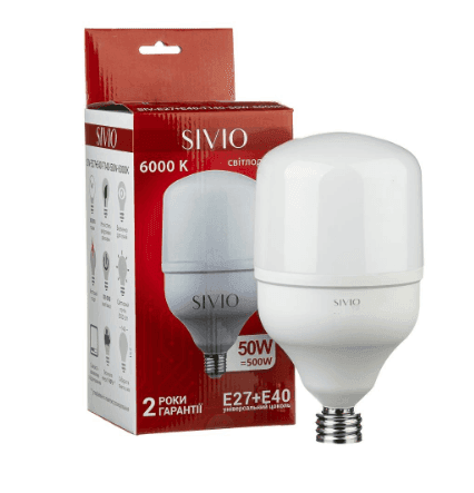 SIV-E27 + E40-T-50W-600K Світлодіодна лампа SIVIO
