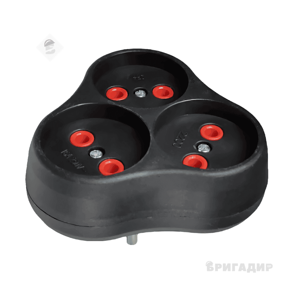 Трійник без заземлення  чорний неомакс