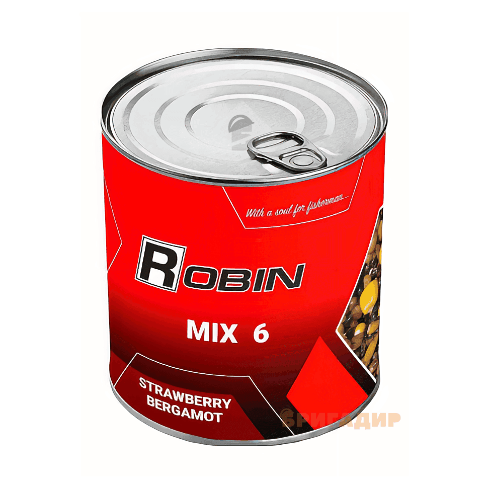 MIX-6 зерен Robin 900ml. ж/б Полуниця Бергамот 21881