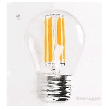 Лампа філамент LED 6W шарік E27 4200K 700Lm 220-240V