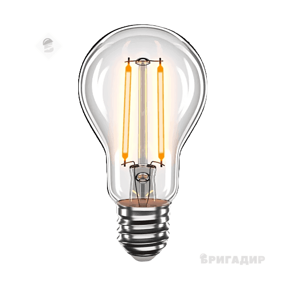 LED лампа VELMAX V-Filament-A60, 2W, E27, помаранчевий, 200Lm