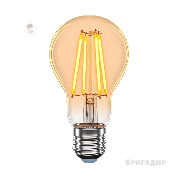 LED лампа VELMAX V-Filament-Amber-A60, 4W, E27, 2200K, 400Lm 214015