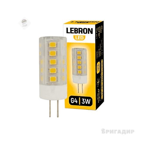 LED лампа LEBRON L-G4, 4500K, 280Lm, кут 360