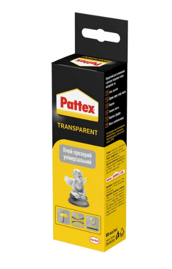 Pattex TRANSPARENT клей контакт 50 мл прозорий