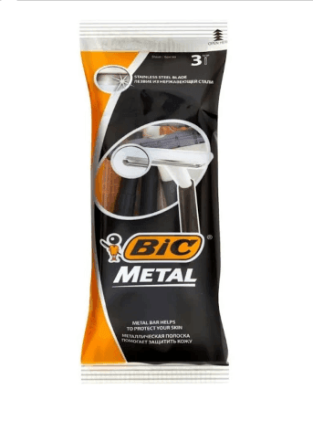 Бритви BIC Metal 3шт