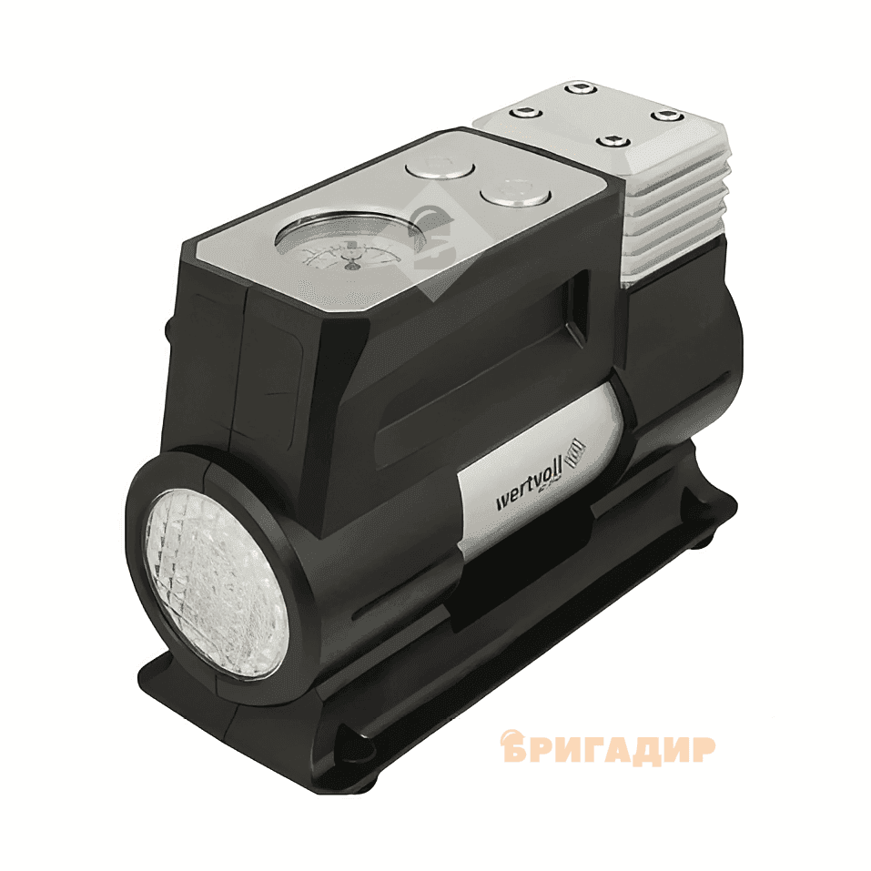 Компресор WERTVOLL автомобільний однопоршневий 12V/12A/150W/150Ps i45л/хв 7 Атм ( прикурювач) АС-2145