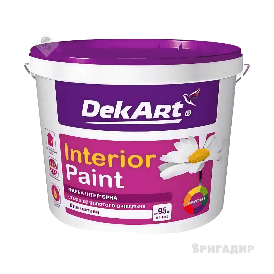 Фарба інтер'єрна "Interior Paint", біла матова, ТМ "DekArt" -12.6 кг