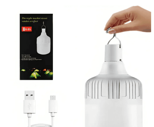 ЛАМПА ДЛЯ КЕМПИНГА 40ВТ АКУМУЛЯТОРНА С USB ЗАРЯДКОЙ LM123-400