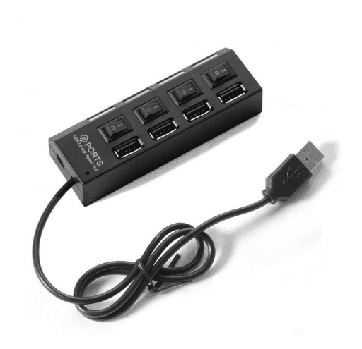 USB HUB на 4 порти з вимикачами 2.0