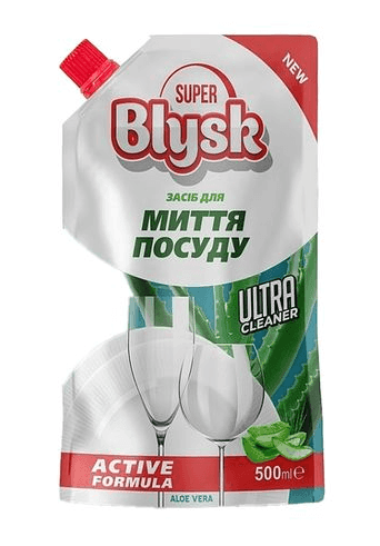 Super Blysk Засіб для миття посуду Aloe vera 0.5л дой пак