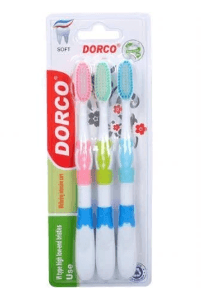 Набір зубних щіток *Dorco Soft* 19 см на блістері 3 шт D-506