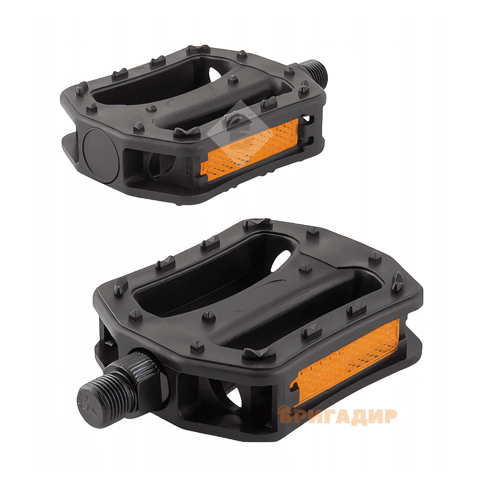 Педалі JTB-003 пластик-гума, чорно-сірі 16-012
