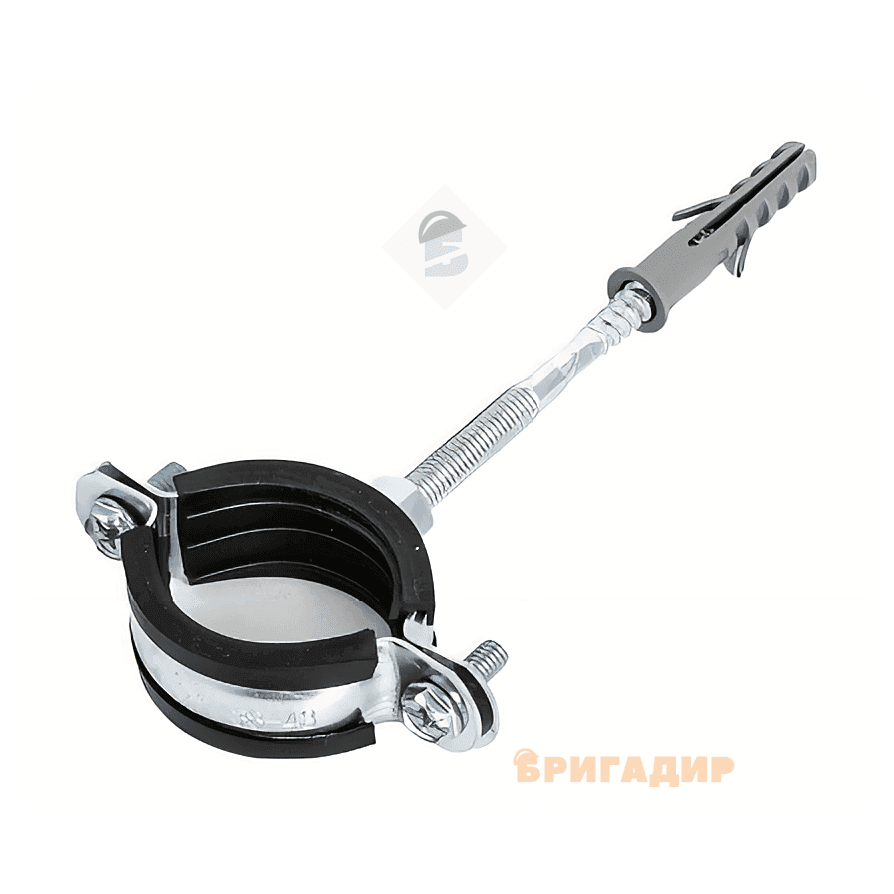 Хомут для монтажу труб 1/2" 20-25мм KOER чорний КСВ.20