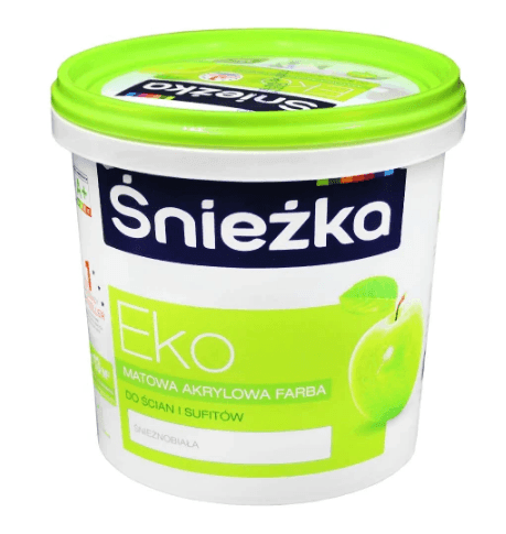 Фарба біла ECO Sniezka 1'л акрилова-матова для стін і стелі