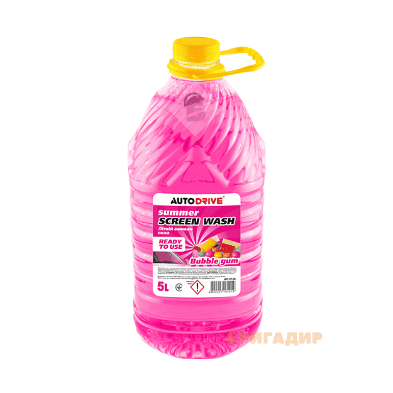 Омивач скла літній Auto Drive Summer Screen Wash Buble Gum Pet 5л