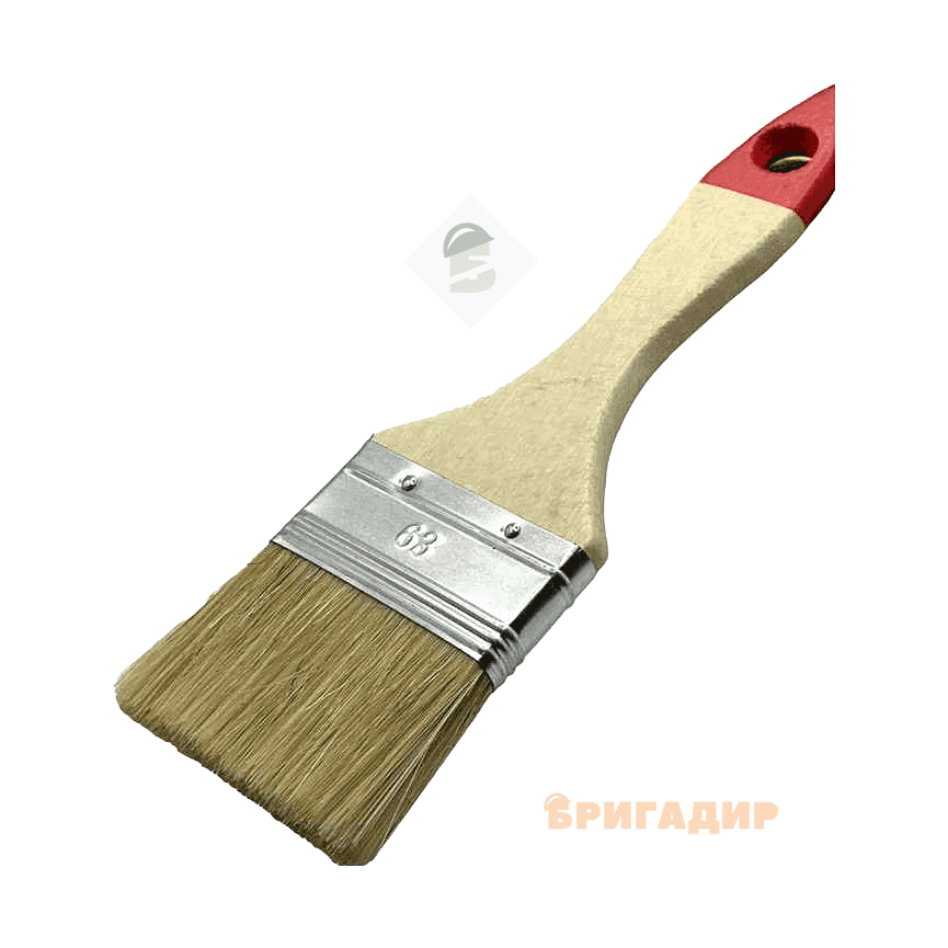 Пензлик плоский 1 дерево/лак ручка Standart WOFFMANN professional tools