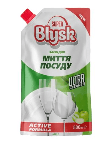 51318 Super Blysk Засіб для миття посуду Apple 0.5л дой0пак
