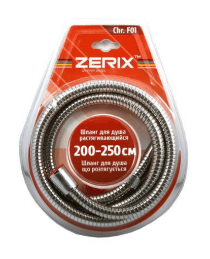 Шланг для душа ZERIX Chr. F01 200-250см. в блістері