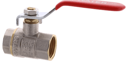 Кран 1/2 WATERpro (червона ручка)