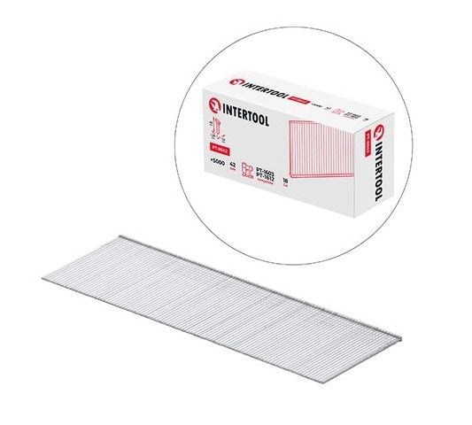 Цвях для степлера PT-1603, PT-1612 42мм (18GA) 1.0*1.25мм 5000од/упак INTERTOOL PT-8642