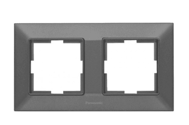 Рамка 2-на, горизонтальна, димчаста Panasonic Arkedia Slim