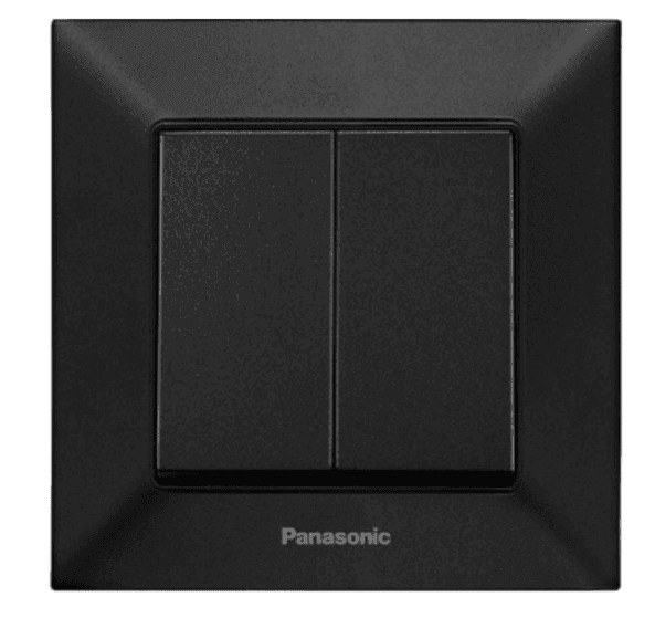 Вимикач 2-ний, швидкий монтаж, чорний Panasonic Arkedia Slim
