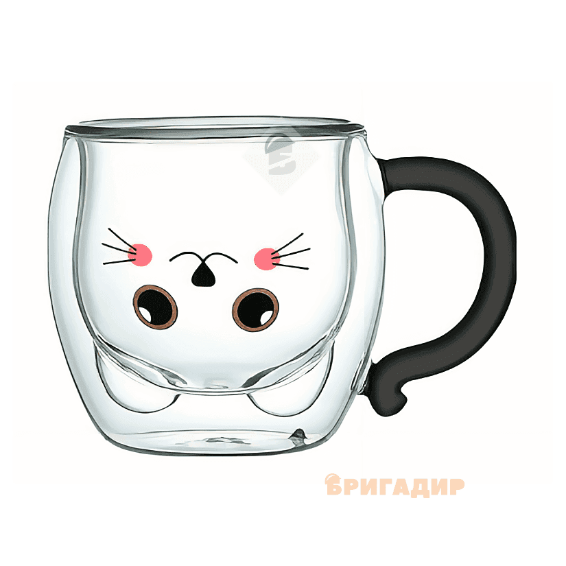 VT5305-250 Набір чашок Cats з подвійним дном Vittora 2шт 250мл