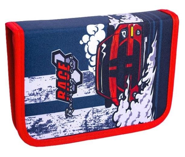 Пенал "HIPE" 1від. / 2 бічні клапани "Червона машина" 21*13,5*4 см 931233