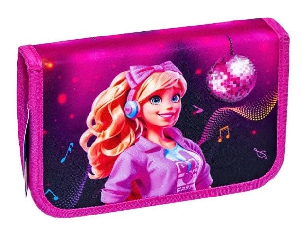 Пенал "HIPE" 1від. / 2 бічні клапани "Дівчина" 21*13,5*4 см 931241