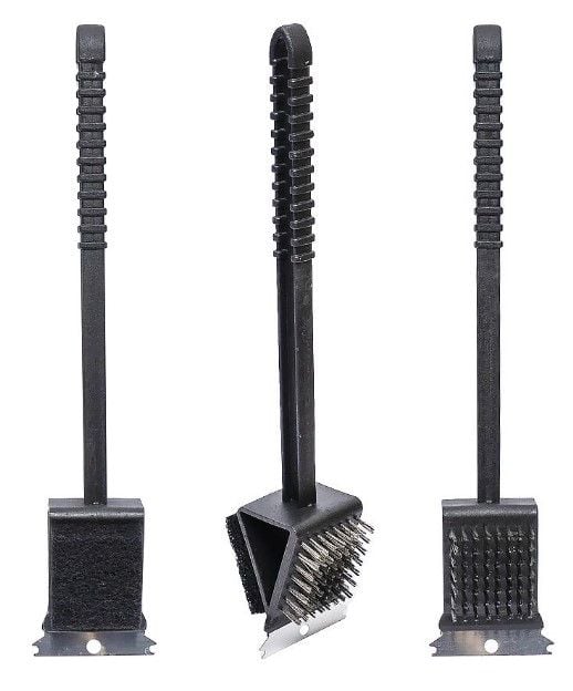 Щітка зі скребком і губкою для чищення гриля, решітки 36см 6116A