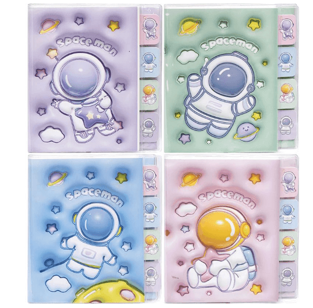 Блокнот А6 із роздільниками 12,5*11,5см 80ар м'як. обкл. 1600-3 комбінований