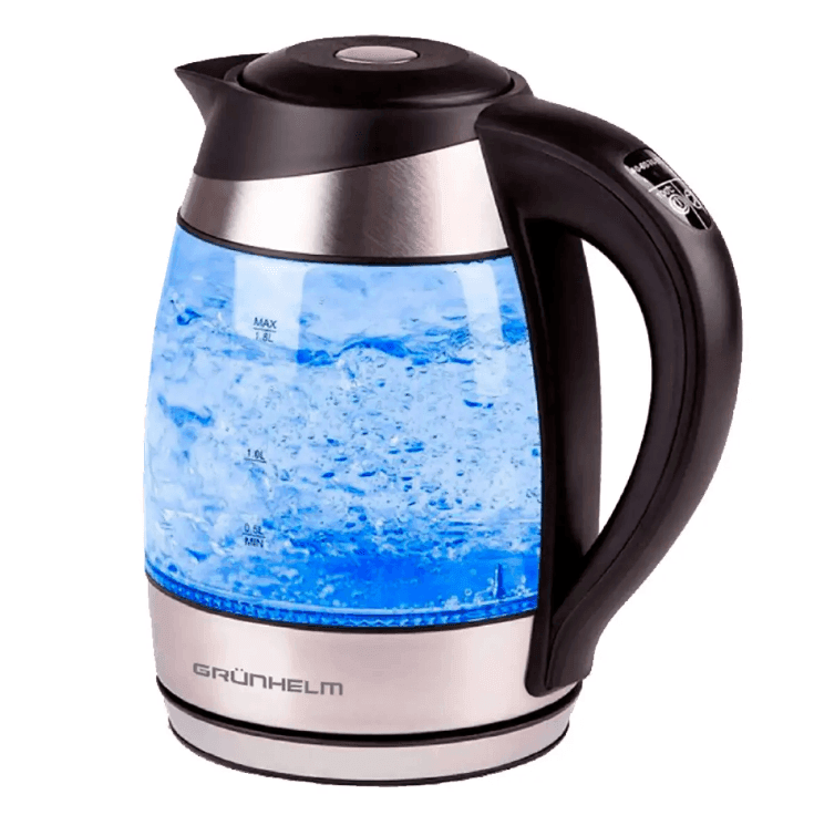 Електрочайник GRUNHELM EKG-25012 скло,(нержавійка) 1,7л, 2200 Вт,