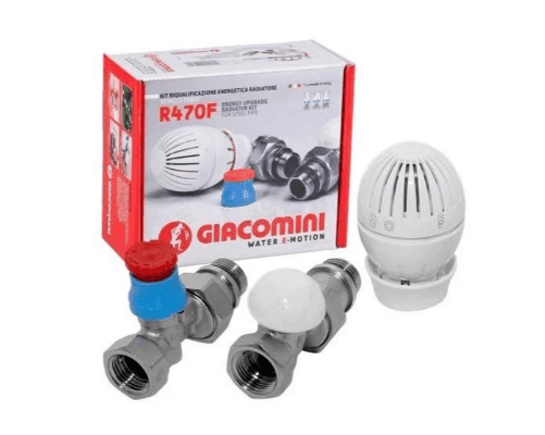 Комплект прямий (2 крана+термоголовка) Giacomini R470 FX013