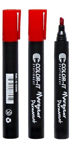 Маркер скошений червоний 802 с