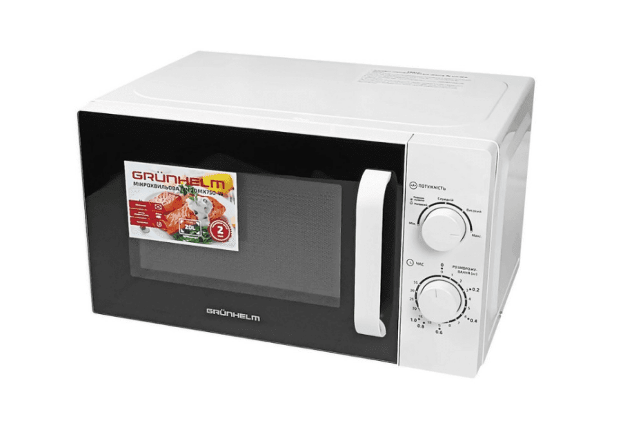 Мікрохвильова піч GRUNHELM 20 МХ 750W(біла)20л, 700Вт, механічна